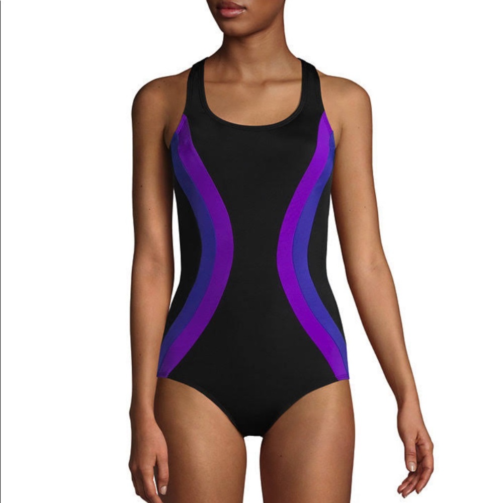 Lands end women’s color block bathing suit 16W